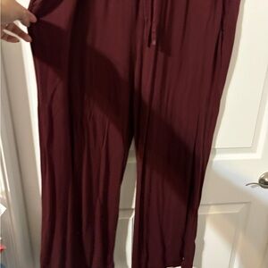 Terra & Sky Maroon Wide Leg Pants